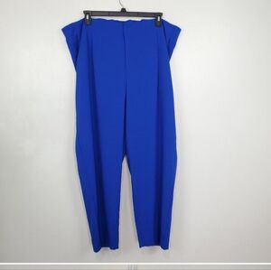 A New Day Tapered Leg Pleated Pants Trousers Blue High Rise 28" Inseam Size 22W